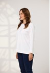 WEARABLE LS CREW TOP - off white